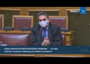 Συμμετοχή του Γ. Μοσχόβη σε συνεδρίαση της Επιτροπής Ευρωπαϊκών Υποθέσεων της Βουλής | 23/4/2021