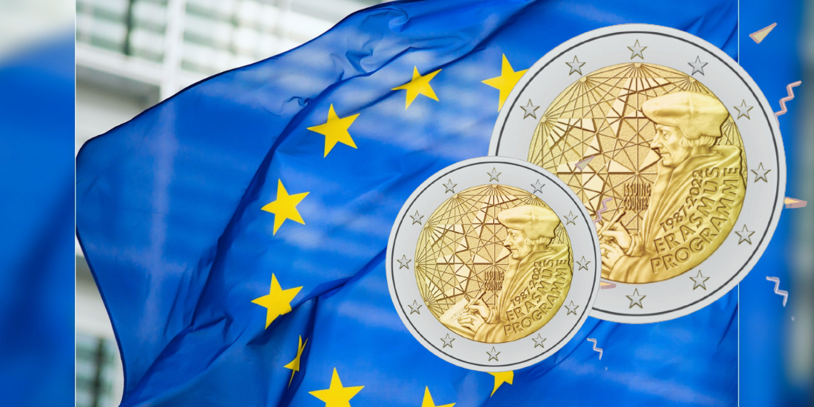 Σε κυκλοφορία αναμνηστικό κέρμα των 2 ευρώ για την 35η επέτειο του Erasmus+