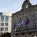Η σημαία του Ισραήλ μπροστά από τα κτίρια του Ευρωπαϊκού Κοινοβουλίου