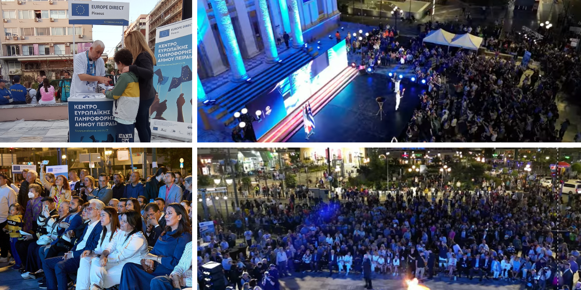 Το Europe Direct Piraeus στην τελετή υποδοχής της Ολυμπιακής Φλόγας στον Πειραιά